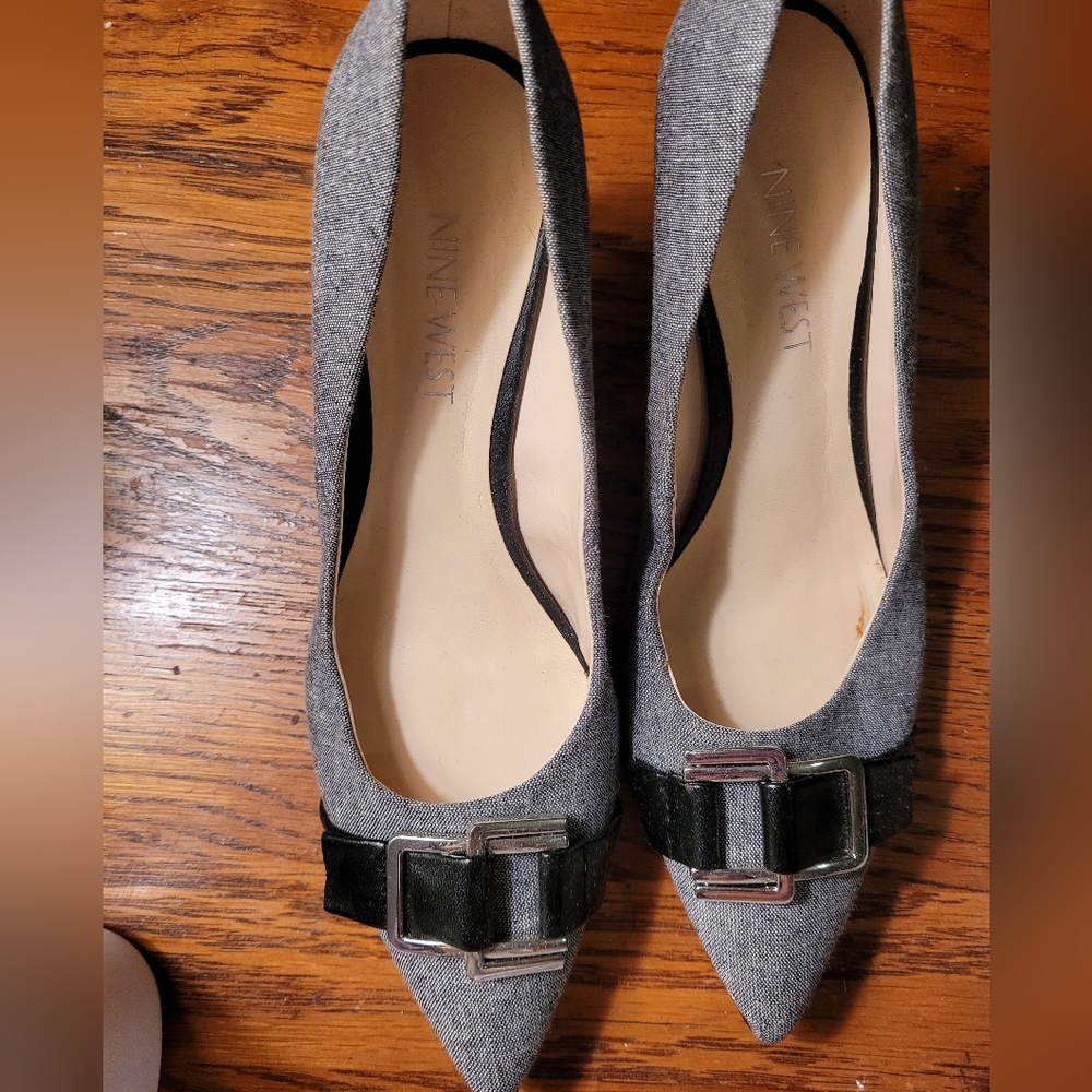 9 West gray pumps
